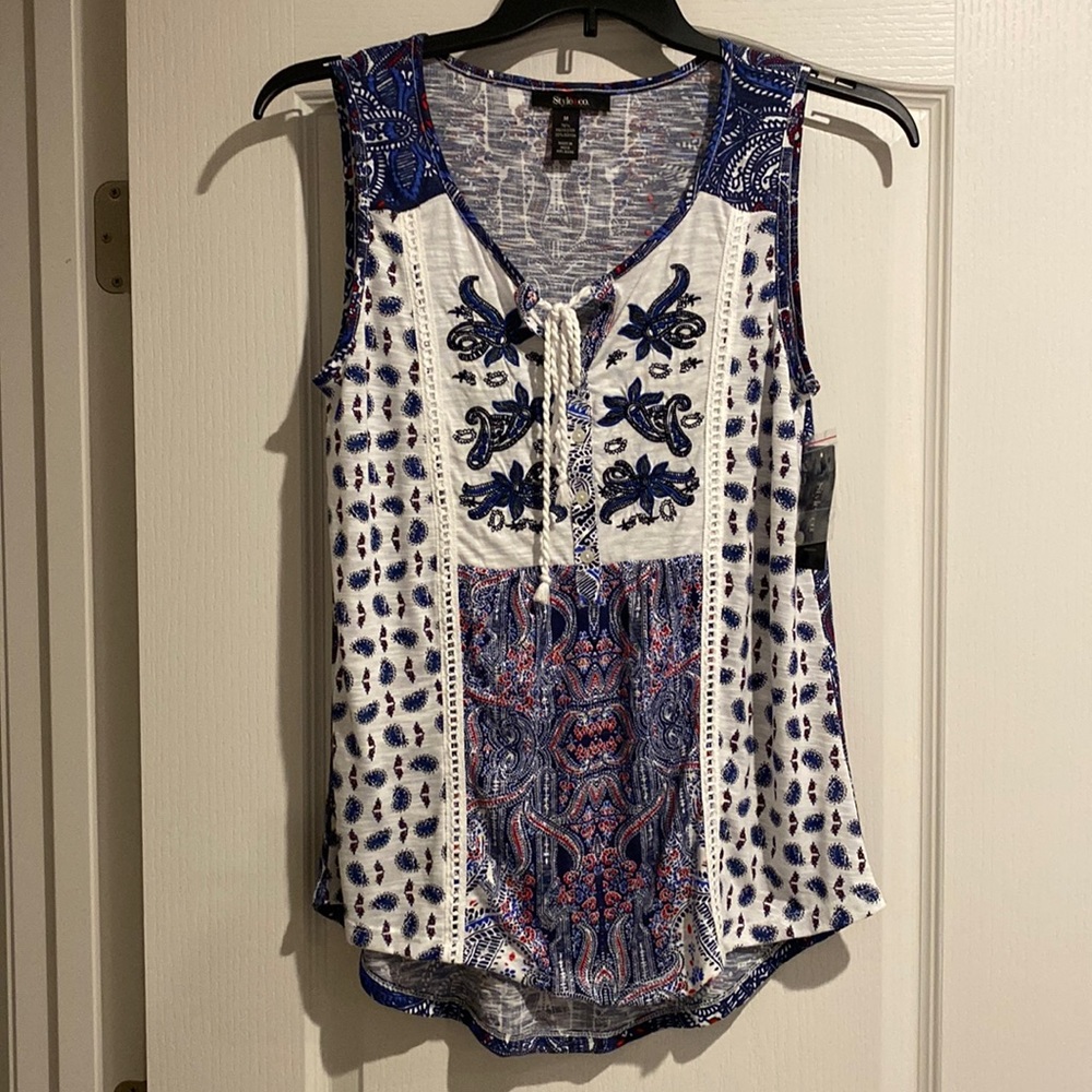Style & Co. paisley tank top